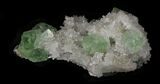 Sea Green  Fluorite on Quartz - China #32496-5